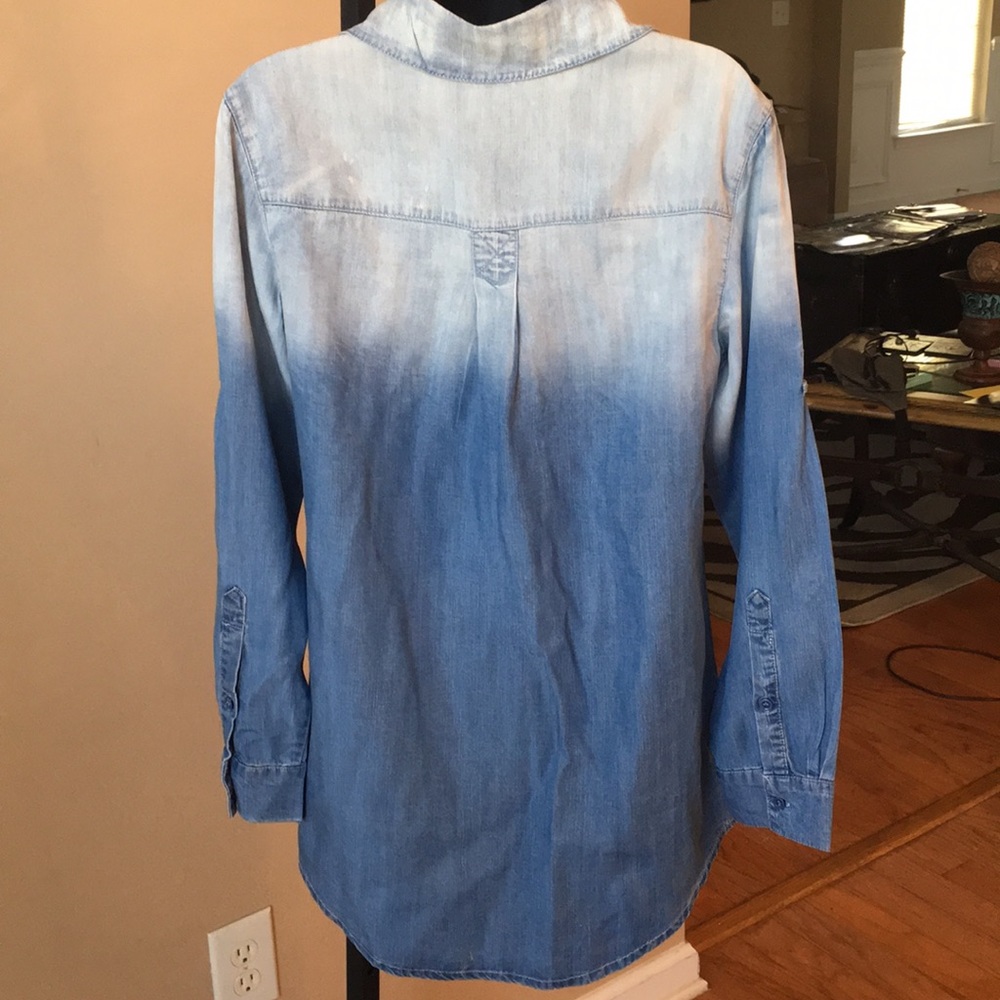 PRE-OWNED CELEBRITY PINK JEAN TUNIC SHIRT - Picture 6 of 8